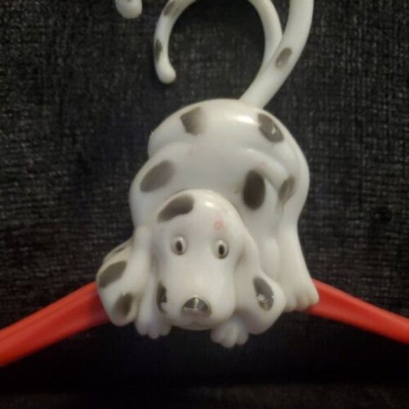 Vintage Dalmatian Clothes Hanger Tail Set of 3 Plastic Black White Red - Picture 4 of 7